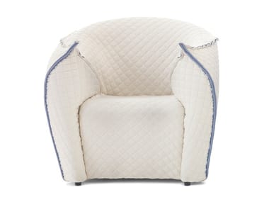 PANNA CHAIR - Fabric armchair with removable cover with armrests (Request Info).