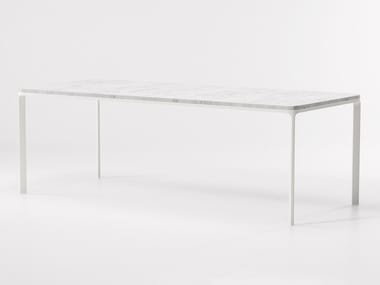 PARK LIFE - Rectangular marble garden table (Request Info).