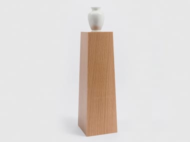 PEDESTAL VASE NO. 2 - Beech decorative object (Request Info).