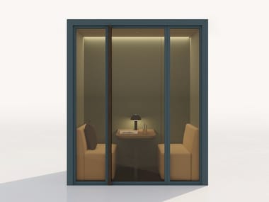 PHONE BOOTH XL - Office booth with built-in lights (Request Info).