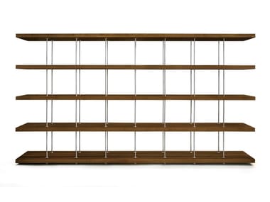 PIANO DESIGN - Open double-sided solid wood bookcase (Request Info).