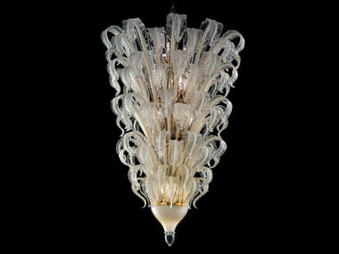 PIUME - Venetian crystal pendant lamp (Request Info).