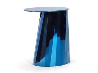 PLI HIGH - Crystal and steel high side table (Request Info).