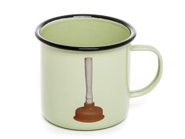 PLUNGER - Enamelled metal mug (Request Info).