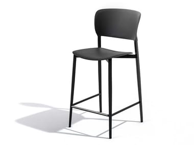 PLY - High polypropylene stool with back (Request Info).