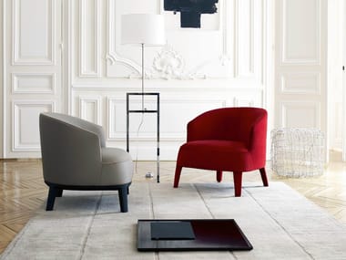 FEBO - Upholstered fabric armchair with armrests (Request Info).