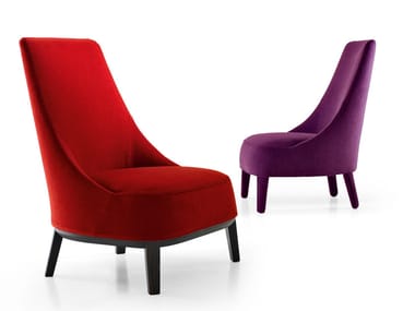 FEBO - High-back upholstered fabric armchair (Request Info).