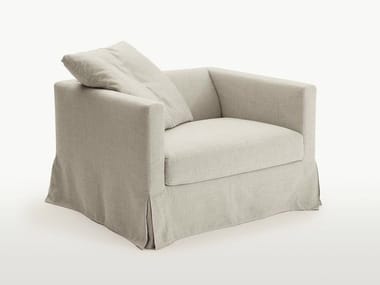 SIMPLICITER - Upholstered fabric armchair with armrests (Request Info).