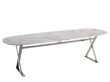 PATHOS - Rectangular marble table.