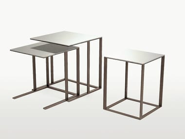 ELIOS - Modular square mirrored glass coffee table (Request Info).