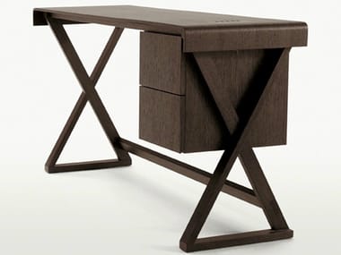 SIDUS - Solid wood writing desk with drawers (Request Info).