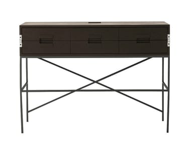 ELIOS - Solid wood writing desk with drawers (Request Info).