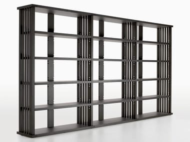 BIBLIA - Open sectional modular solid wood bookcase (Request Info).