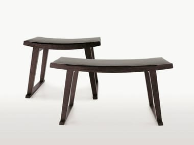 SELLA - Low solid wood stool (Request Info).