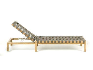 MISTRAL - Teak sun lounger with castors (Request Info).