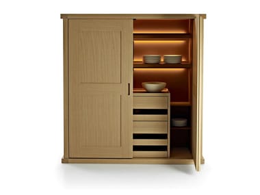 CONVIVIUM - Wooden highboard with drawers (Request Info).
