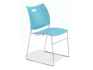 CARVER 1258-00 - Sled base plastic chair (Request Info).