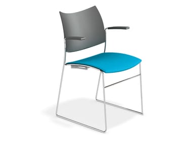 CURVY - Sled base training chair with armrests (Request Info).