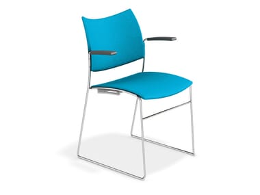 CURVY - Sled base chair with armrests (Request Info).