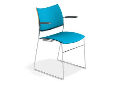 CURVY - Fabric chair with armrests (Request Info).