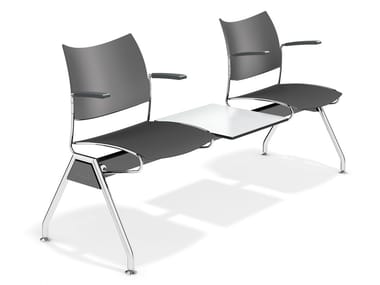 CURVY TRAVERSE - Plastic beam seating with armrests (Request Info).