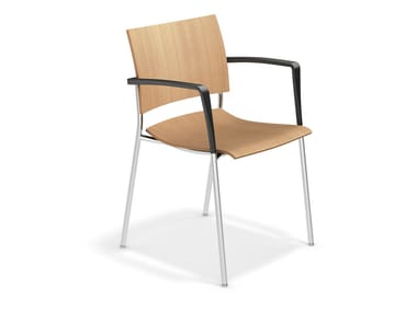 FENIKS - Wooden chair with armrests (Request Info).
