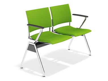 FENIKS TRAVERSE - Fabric beam seating with armrests (Request Info).