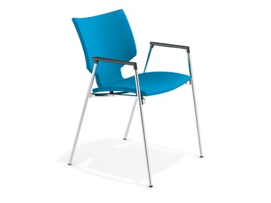 LYNX I - Fabric chair with armrests (Request Info).