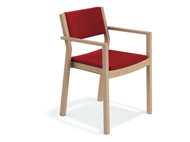 WOODY - Upholstered chair with armrests (Request Info).