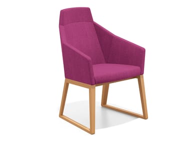 PARKER II - Sled base easy chair high-back (Request Info).