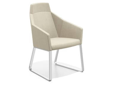 PARKER IV - Sled base easy chair high-back (Request Info).