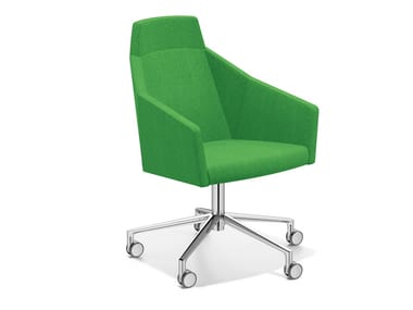 PARKER VI - Easy chair with 5-spoke base with castors (Request Info).
