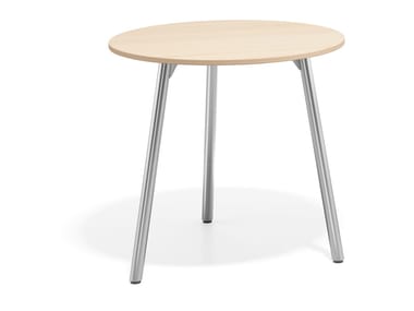 WISHBONE III - Round wooden table (Request Info).