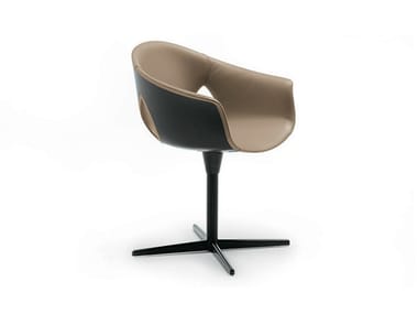 GINGER ALE - Leather chair with 4-spoke base with armrests (Request Info).
