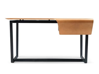 FRED - Tanned leather writing desk (Request Info).