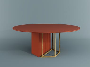 PLINTO - Round wooden dining table (Request Info).