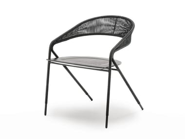 GEORGE'S - Tanned leather chair with armrests (Request Info).