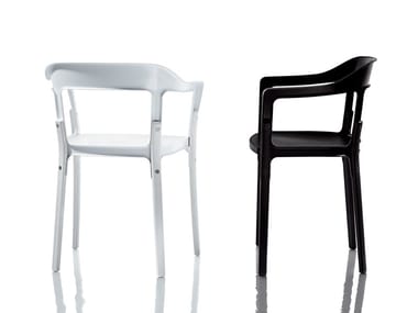 STEELWOOD - Beech chair with armrests (Request Info).