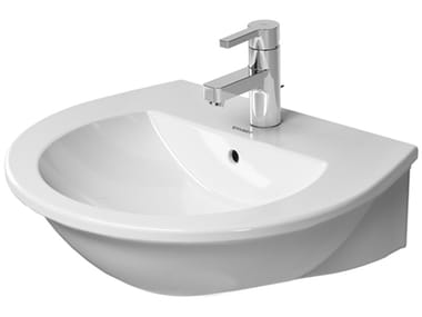 DARLING NEW - Single wall-mounted ceramic washbasin by Duravit