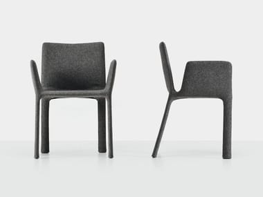 JOKO - Upholstered fabric chair with armrests (Request Info).