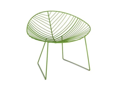 LEAF - Sled base garden steel easy chair (Request Info).