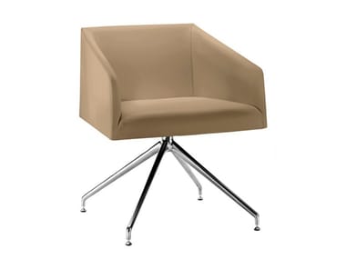 SAARI - Swivel trestle-based chair with 4-spoke base (Request Info).