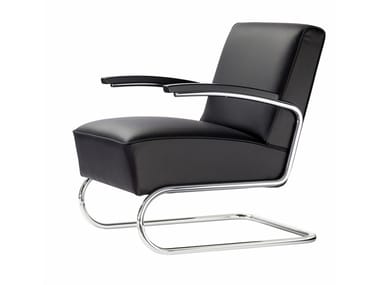 S 411 - Cantilever upholstered armchair with armrests (Request Info).