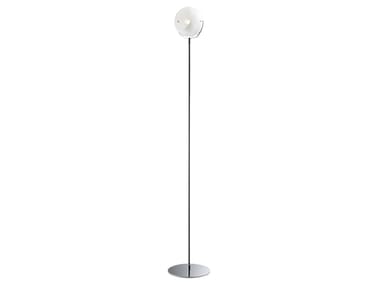 BELUGA WHITE - Adjustable chrome plated floor lamp by Fabbian