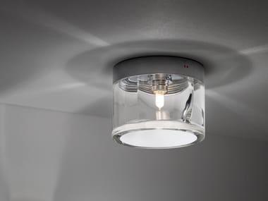 JAZZ - Glass ceiling lamp by Fabbian