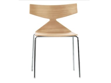 SAYA - Steel and wood chair (Request Info).