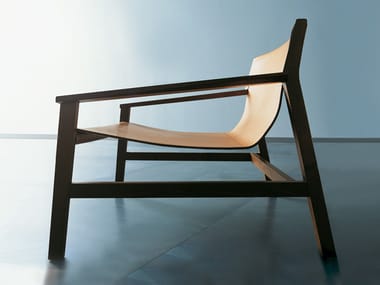 SDRAIO - Tanned leather armchair with armrests (Request Info).