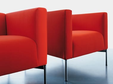 TWIN - Upholstered armchair with armrests (Request Info).