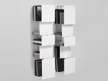 BUKVA - Wall-mounted steel bookcase (Request Info).