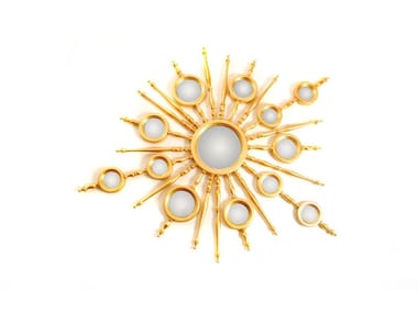 APOLLO - Wall-mounted framed mahogany mirror (Request Info).